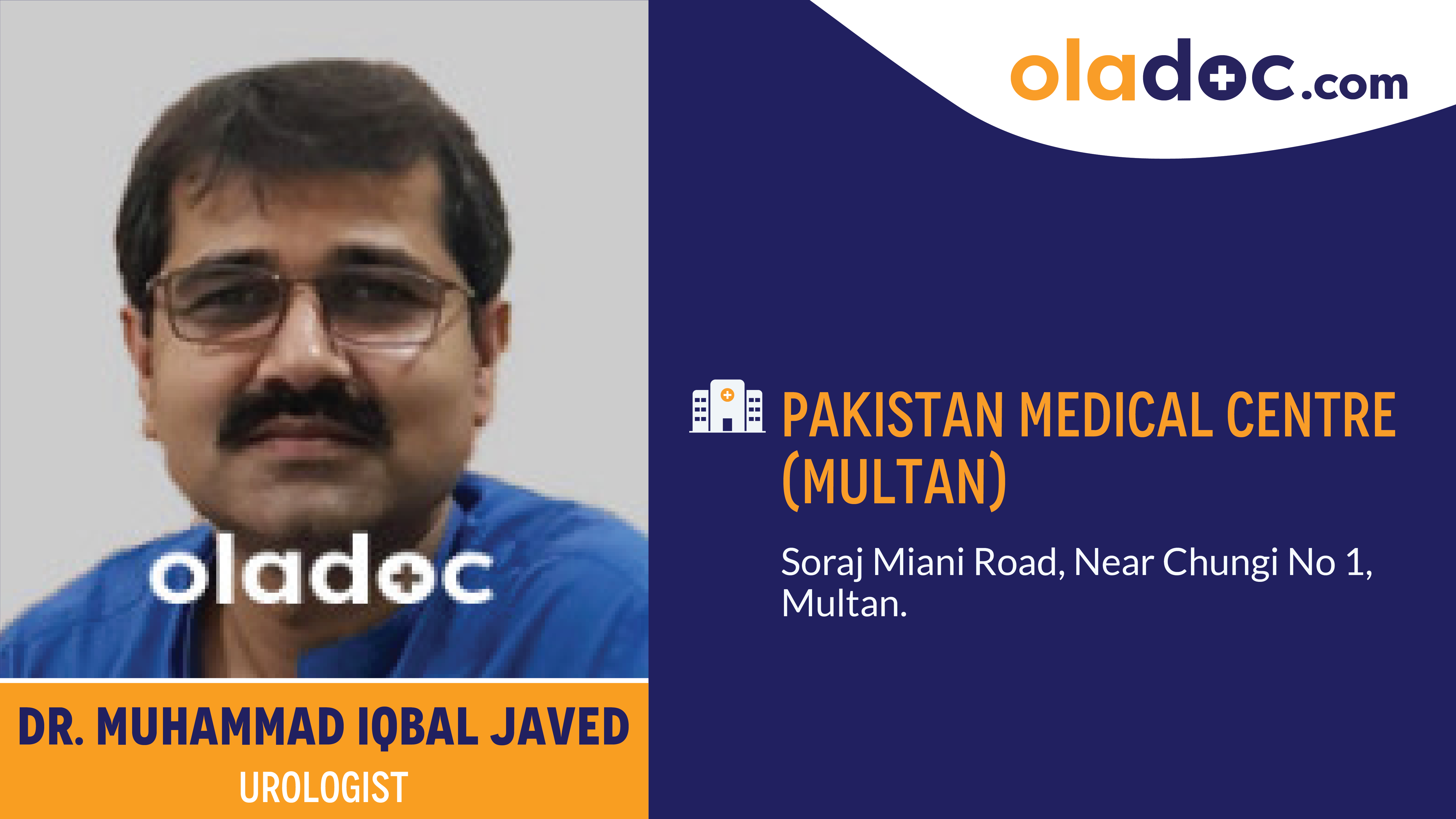 Practice locations of Dr.Muhammad Iqbal Javed